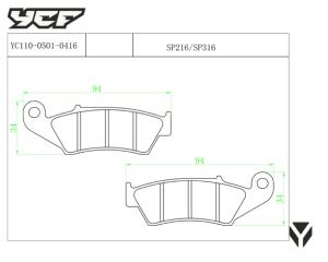 PLAQUETTES DE FREIN AVANT DOUBLE PISTONS FACTORY