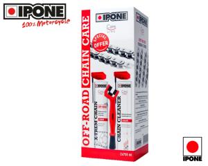 IPONE PACK CHAINE TOUT-TERRAIN - Dégraissant 750ml + Graisse 750ml + Brosse