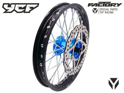 ROUE AVANT ALU 1.4x14 - MOYEU CNC 2018 BLEU